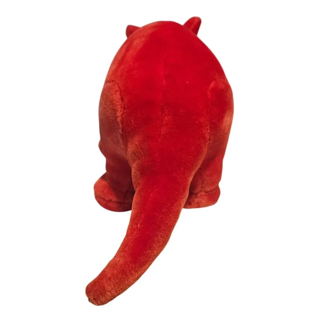 Animal Playthings Red Dinosaur Plush Triceratops Vintage Stuffed Animal 13